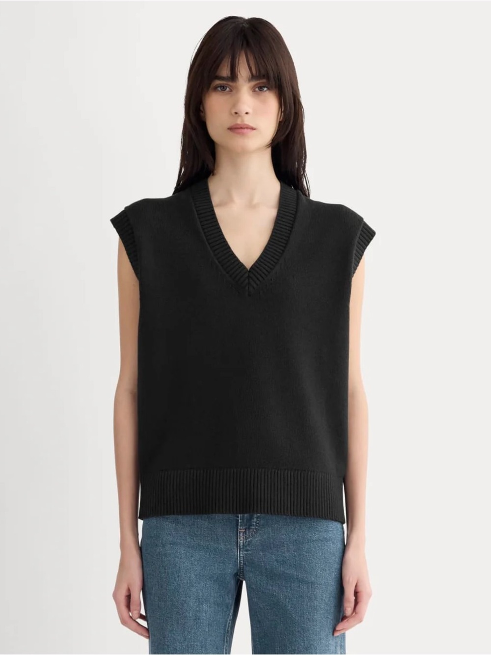 Everlane Boxy Vest in Everyday Cotton